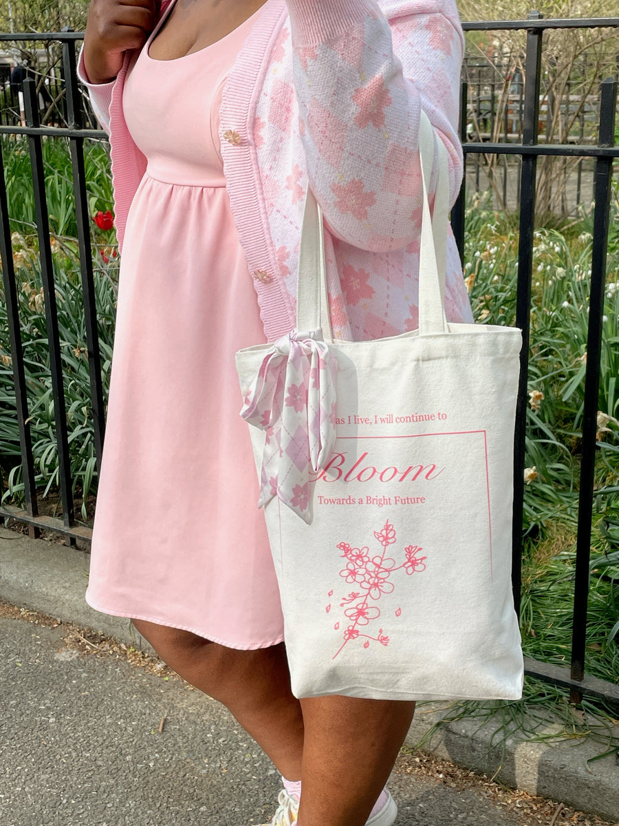 Belive Blossom and Become Beautiful Tote Bag Van Gogh  main image 2