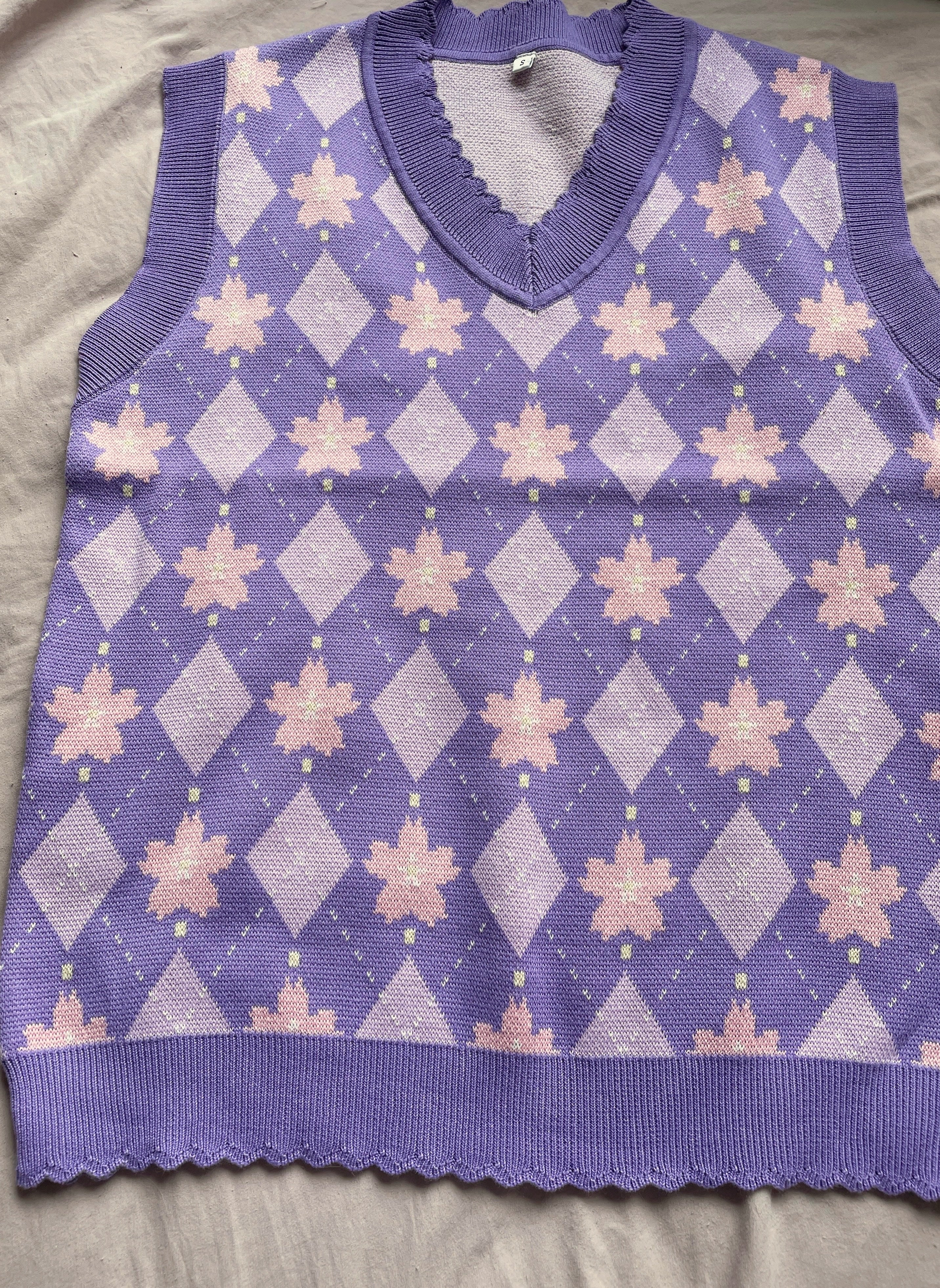 EARLY BIRD PREORDER-Sakura Argyle Sweater Vest (New colors)
