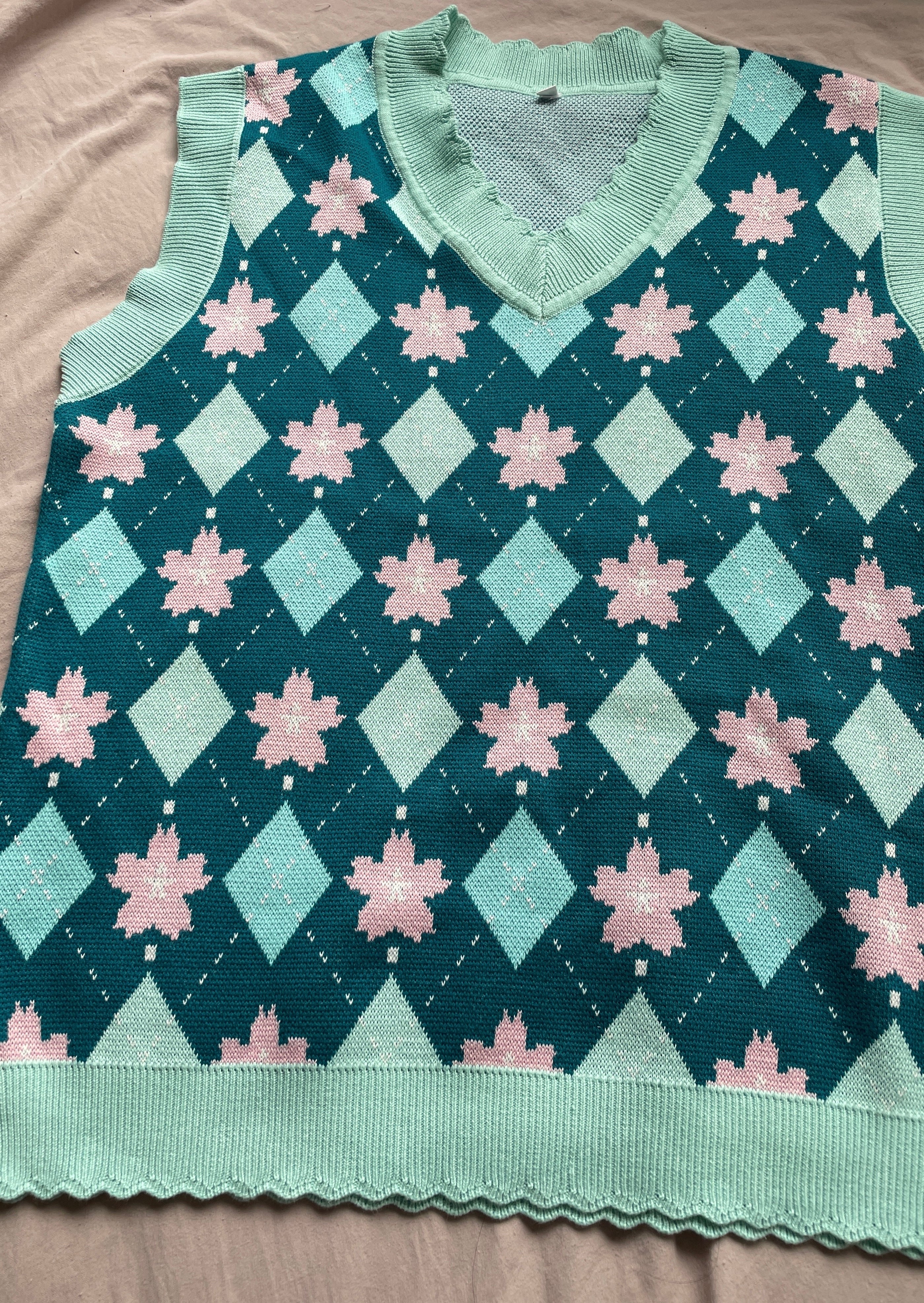 EARLY BIRD PREORDER-Sakura Argyle Sweater Vest (New colors)