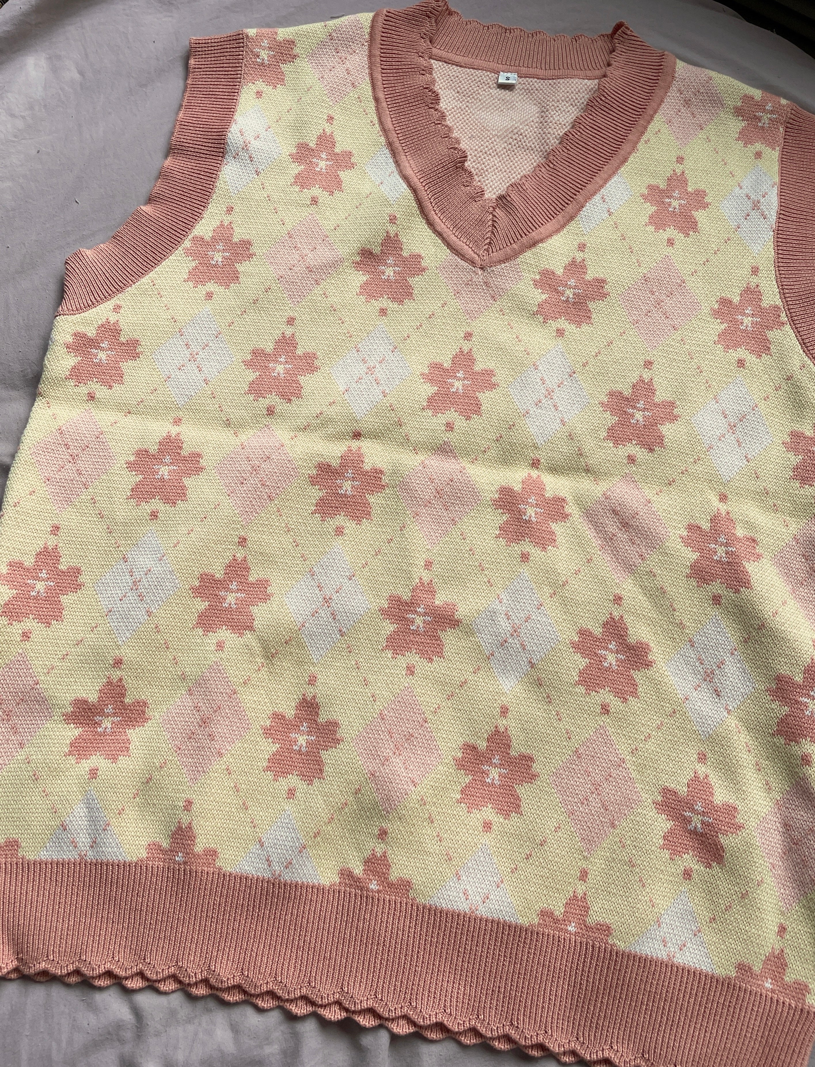 EARLY BIRD PREORDER-Sakura Argyle Sweater Vest (New colors)