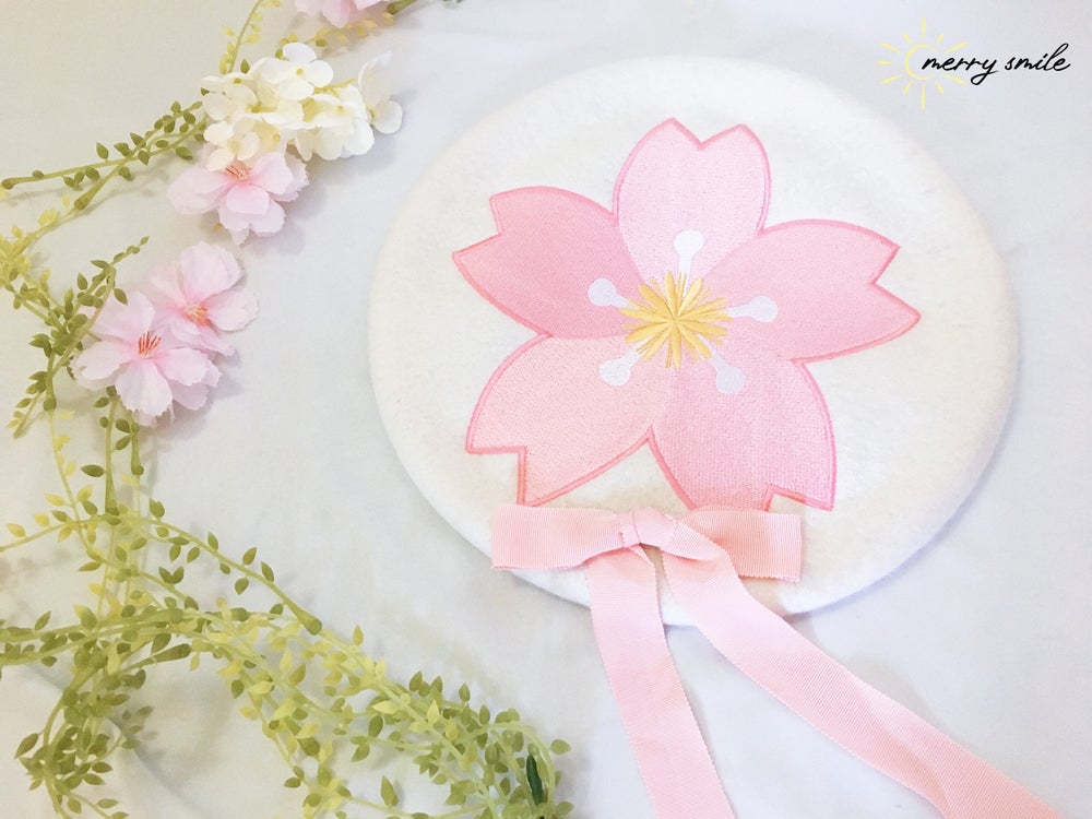 Sakura Embroidery Beret
